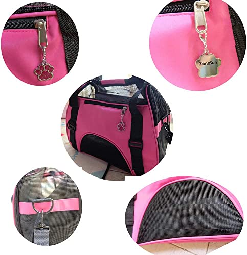 ZaneSun Cat Carrier,Soft-Sided Pet Travel Carrier for Cats,Dogs Puppy Comfort Portable Foldable Pet Bag Airline Approved (...