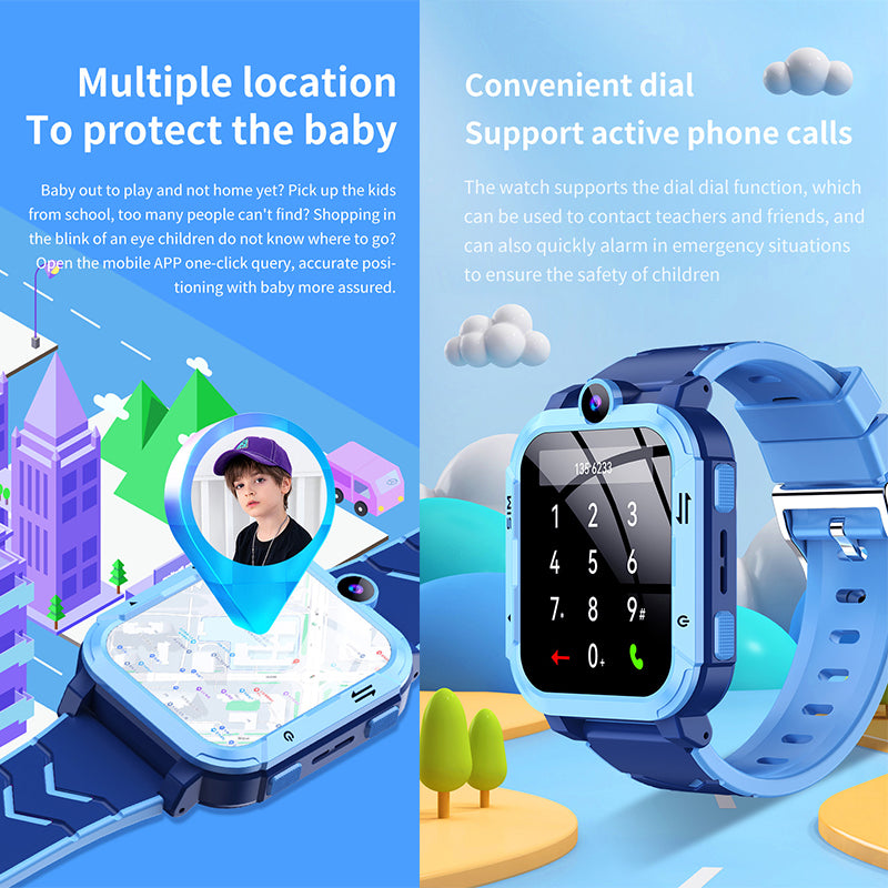 4G Kids Smart Watch With GPS Tracker Video Call Touch Screen Camera Waterproof Educational Smartwatch For Boys And Girls