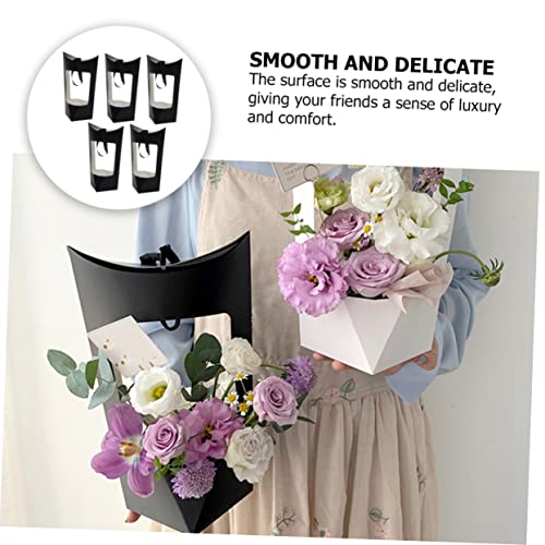 HEALLILY 5pcs Minimalist Flower Wrap Bags for Decorative Presents Sturdy Floral Packaging Boxes for Home Office and Specia...
