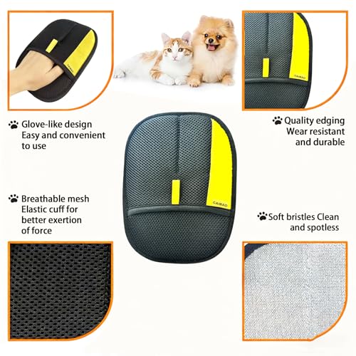 CAIBAO Electrostatic Pet Hair Removal Gloves: Quick Wiping - Reusable & Washable for Sofa Clothing Pet Beds Effortless Cat...