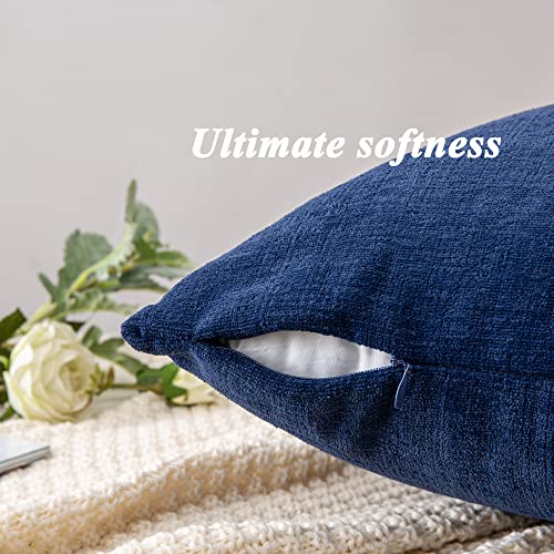 GAWAMAY Decorative Square Throw Pillow Covers 18"x18" Inch Set of 2, Super Soft Chenille Pillows Cover Fall Pillowcase for...