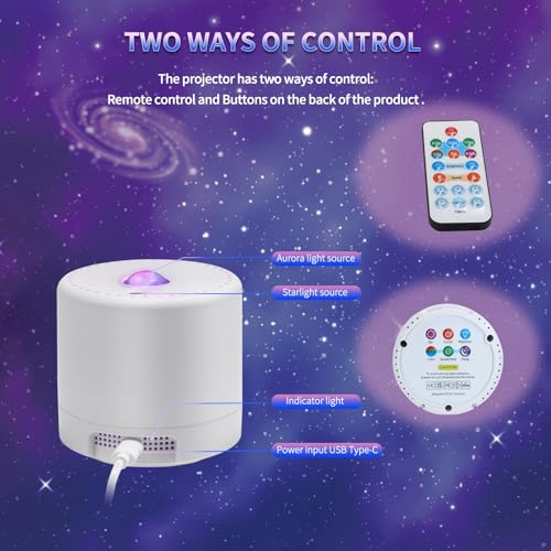 Star Projector, Galaxy Projector, Remote Control & Timer Galaxy Light, LED Nebula Night Light Projector for Adults Bedroom...