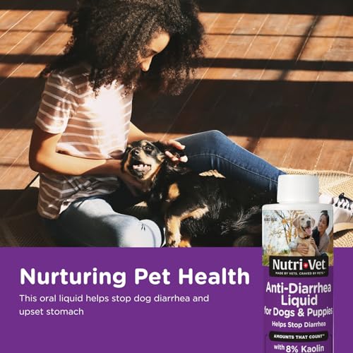 Nutri-Vet Anti-Diarrhea Liquid for Dogs and Puppies, Puppy Supplements for Digestive Health, Dog Essentials for Gut Suppor...