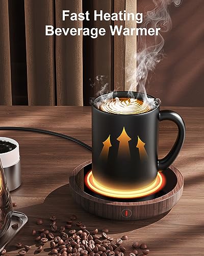 SWEETFULL Coffee Mug Warmer, 36W Electric Cup Warmer for Desk with 3-Temp Settings Advanced Temperature-Controlled Heating...