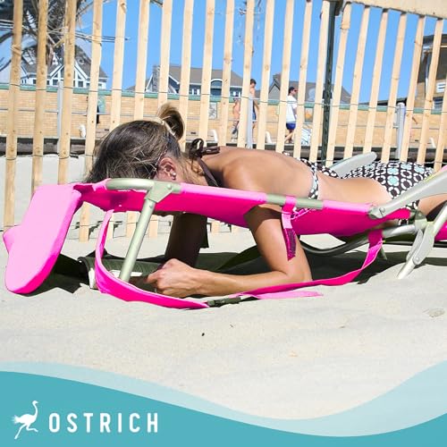 Ostrich the Deluxe 3N1 Lightweight Lawn Beach Reclining Lounge Chair with Footrest, Outdoor Furniture for Patio, Balcony, ...