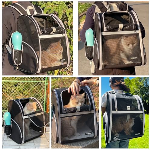 Cat Backpack Carrier for Small Dogs and Medium cat Puppy Kitten Bunny Pet Carrier Backpack Collapsible with Fully Ventilat...