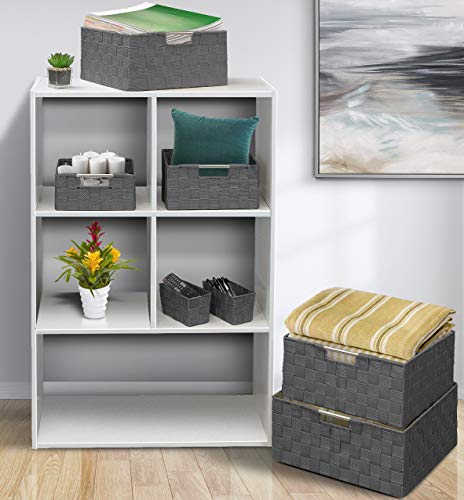 Sorbus Storage Baskets for Organizing (Set of 7), Mesh Hand-Woven Design, Linen Closet Organizers and Storage, Organizer S...