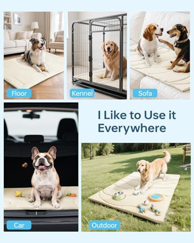 Babygreat Dog Cooling Mat, 59" x 40" Reversible Self-Cooling Mat for Medium Dogs, Arc-Chill Cool Pad for Dogs and Cats Was...
