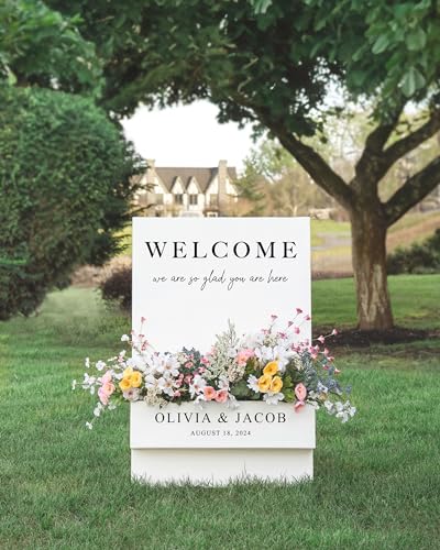 Flower Box Welcome Sign - Wedding Welcome Sign