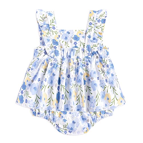 Simplee kids Baby Infant Girls Cotton Short Ruffle Sleeve Summer Romper Outfits 3-24 Months