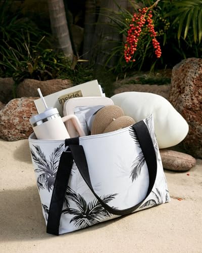 HOMESPON Large Waterproof Beach Bag for Women Pool Bags with Wet Compartment Lightweight Tote for Work Travel Weekends