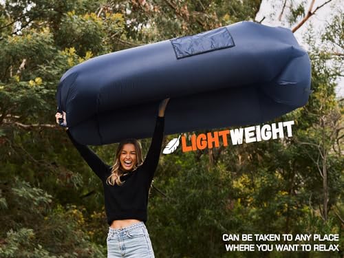 WEKAPO Inflatable Couch Air Lounger Chair - Camping & Beach Accessories, Portable Blow up Sofa for Hiking, Lawn, Indoor/Ou...