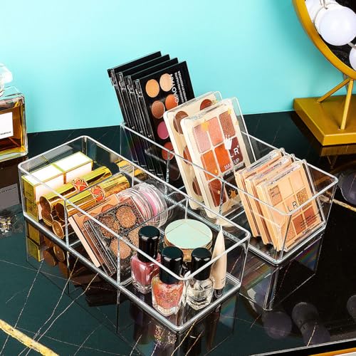 JessLab Acrylic Organizers, Bathroom Organizer for Drawer, Cosmetic Display Cases for Vanity, Countertop, Desk, Kitchen, a...