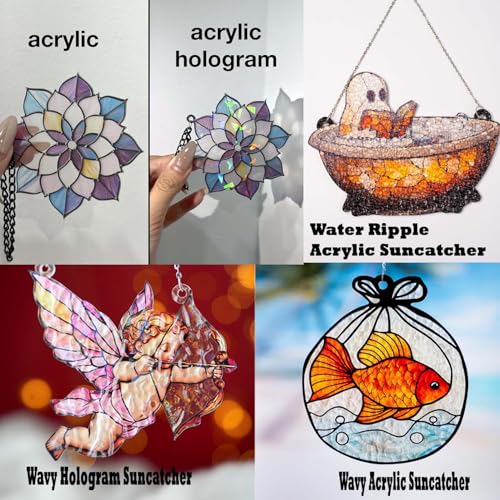 Custom Family Birth Flower Bouquet Suncatcher, Birth Month Flowers Stained Glass Style Window Hanging, Personalized Floral...