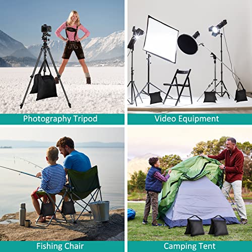Aimosen 4 Packs Sandbags Weight Bags for Light Stand Photography Video Equipment, Heavy Duty Saddlebag for Backdrop Stand,...