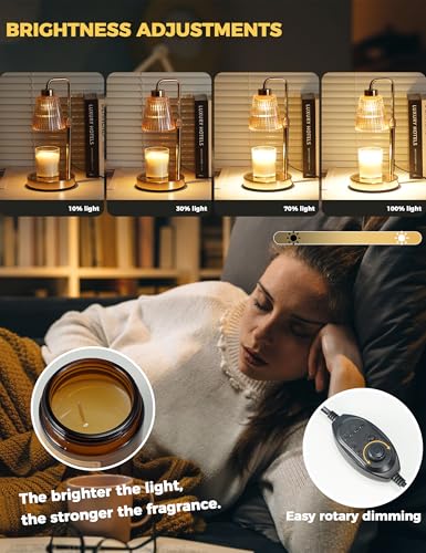 GODONLIF Candle Warmer Lamp with Timer Dimmable, Birthday Gifts for Women Mom, House Warming Gifts New Home Decor, Wax Mel...