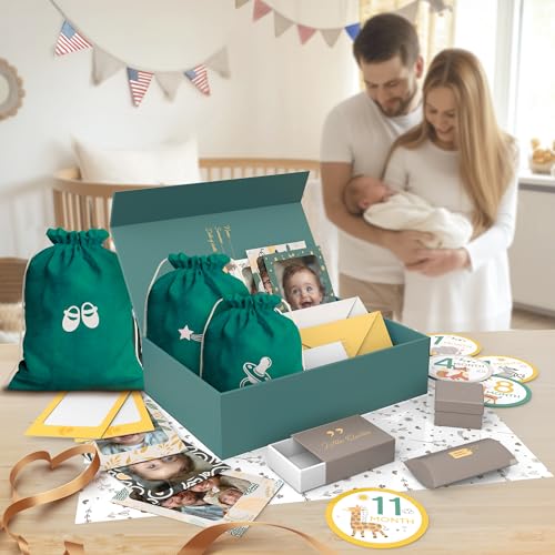 Ultimate Baby Keepsake Box for Boys & Girls - Unique New Parents Gifts for Couples - 10 Beautiful Keepsake Ideas Inside - ...