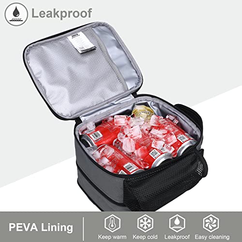 MIER Expandable Lunch Bag Insulated Lunch Box for Men to Work Travel Portable Lunchbox Bags with Shoulder Strap and Water ...