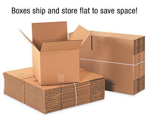 Partners Brand P864 Corrugated Boxes, 8"L x 6"W x 4"H, Kraft (Pack of 25)