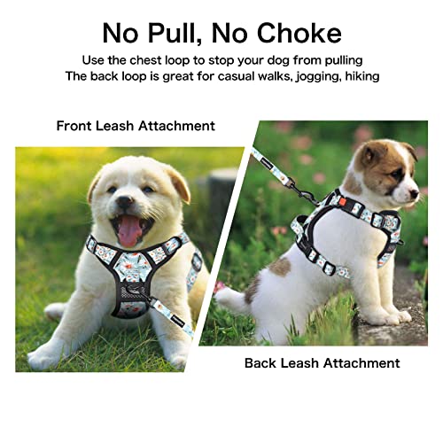 Petmolico No Pull Dog Harness Set with Leash Attachment Easy Control Handle Reflective Harness Vest Small Breed, Puppy Ves...