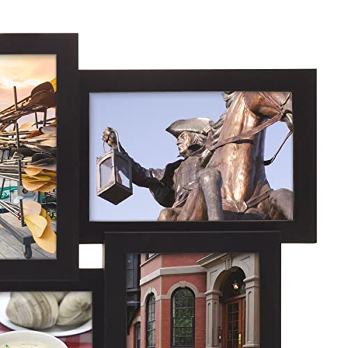 MELANNCO Collage Picture Frame for Wall, Holds 12 Photos - Six 4x6 and Six 6x4 Images, 18x23 Inch Black Plastic Frame, Han...