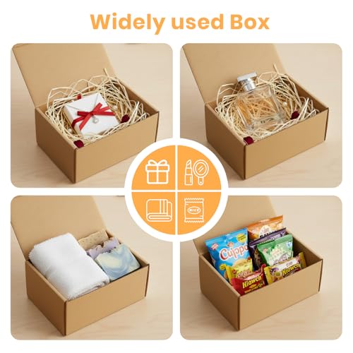 Moukiween 12 Pack Small Shipping Boxes 6x4x3 Inch Corrugated Small Cardboard Boxs for Shipping, Packaging Boxes for Busine...
