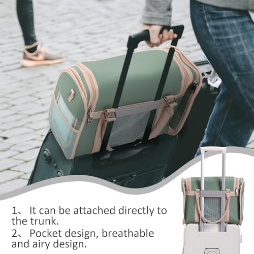 Lilliella Pet Carrier Backpack, Airline Approved TSA, Waterproof PU Foldable, 360° Ventilated, Light‑Blocking, Washable Tr...