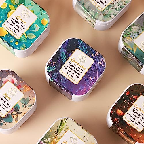 Premium 8-Pack Organic Aromatherapy Candles, Hand-Poured Soy Wax Jars, Natural Fragrance for Home Décor, Housewarming, Bir...
