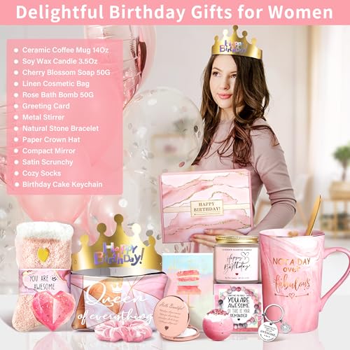 Jumway Not A Day Over Fabulous Mug Gifts Set- Birthday Gifts for Women - Funny Birthday Gift Ideas for Her,Friends, Cowork...