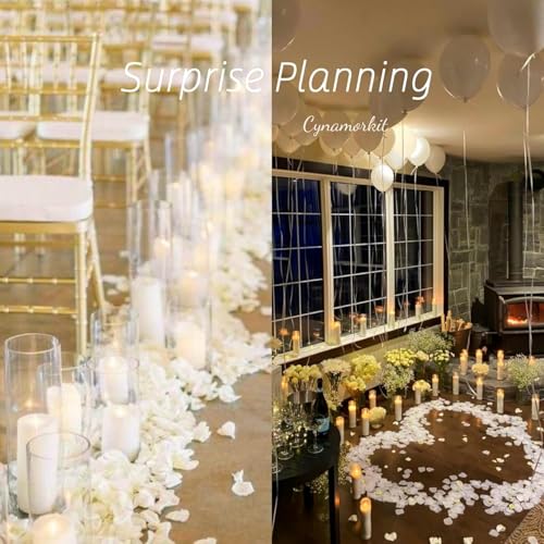 Cynamorkit Ivory Rose Petals 3300 PCS Fake Rose Petals for Wedding, Engagemengt, Proposal Decor.Artificial Flower Petals f...