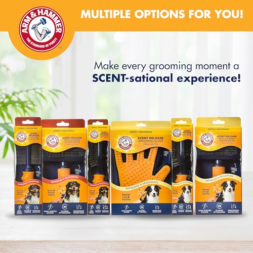 Arm & Hammer Deodorizing Pin & Bristle Dog Grooming Brush with Fragrance Transfer Technology – Scented 2-in-1 Dog Brush fo...