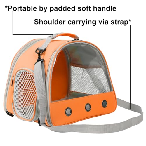 Rabbit Travel Carrier,Lizards Carrier, Small Animal Travel Bag for Bunny Sugar Glider Hedgehog Rat Parrot Bird Guinea Pig,...