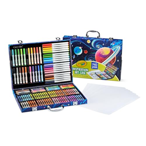 Crayola Inspiration Art Case Space Coloring Set (140pcs), Essential Easter Basket Stuffers, Art Kit for Kids, Crayons, Mar...