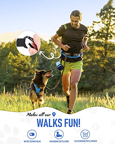 lesotc Dog Water Bottle, Portable Water Dispenser with Bowl, Leak Proof Pet Travel Squeeze Bottle, Puppy Essentials Dog St...