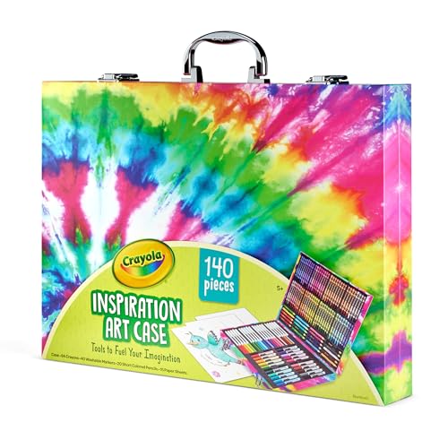 Crayola Inspiration Art Case Coloring Set - Tie-Dye (140ct), Essential Easter Basket Stuffers, Art Supplies Set For Kids, ...