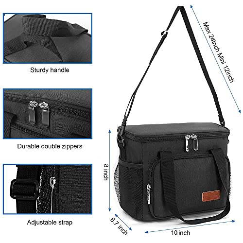 Femuar Reusable Lunch Box for Men/Women - Insulated Lunch Bag Leakproof Lunchbox for Work Office Picnic Beach - Freezable ...