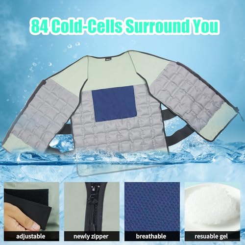 MR.ICE Cooling Vest for Men & Women - Adjustable Ice Vest for Motorcycle, Workers, Sports, Outdoor, Heat Relief