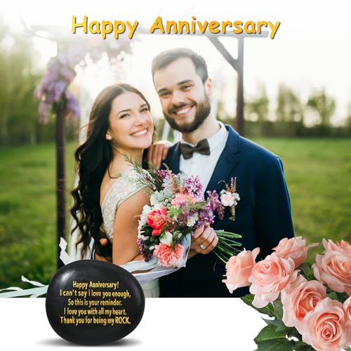 Sundrence Anniversary Wedding Gifts for Men, Women, You Are My Rock Anniversary Presents for Couple, Husband, Wife, Engrav...