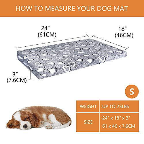 VANKEAN Reversible Cool and Warm Dog Bed Mat for Crates - Stylish Pad With Waterproof Inner Linings and Removable Machine ...