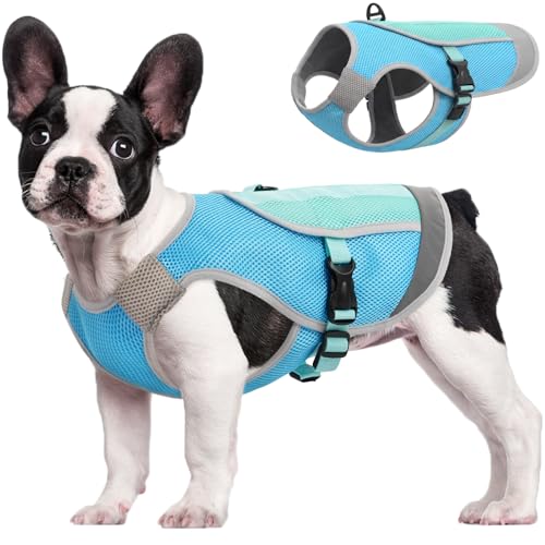 Kuoser Dog Cooling Vest for Summer, Lightweight Dog Cooling Harness Shirt with Breathable Mesh, Reflective Cooler Jacket P...