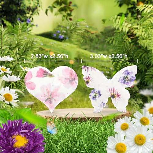48PCS Plantable Seed Paper Hearts & Butterflies – Wildflower Embedded Paper, Unique Gifts for Mothers, Garden Lovers, Wedd...