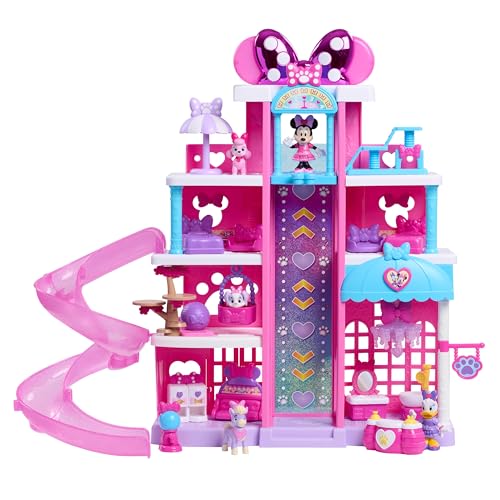 Disney Jr. Minnie Mouse Pet Hotel Playset, 23-piece Hotel Set, 20 Inch Tall Playset, Ages 3 and Up