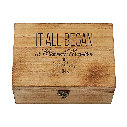 Let's Make Memories Personalized Wooden Keepsake Box With Hinged Lid - Wood Memento Box - Decorative Storage - Home Decor...