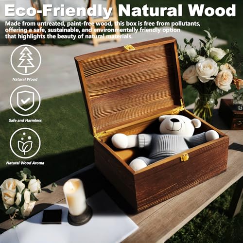 GLOMAXLY Wooden Keepsake Box Large Tree of Life - Decorative Memory Boxes with Hinged Lid and Photo Frame Durable Wood Gif...