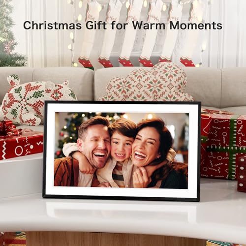 Digital Picture Frame, 15.6 Inch Large Frameo Digital Photo Frame WiFi, 32GB, 1920 * 1080 IPS HD Touch Screen, Tabletop&Wa...