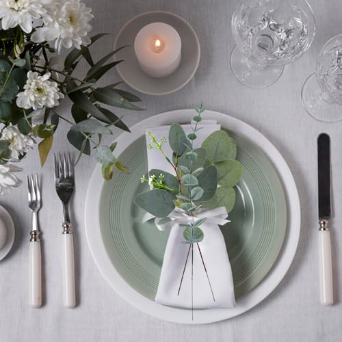 N MAGEAN Eucalyptus Leaves Stems 60 PCS, 4 Kinds Mixed Artificial Greenery Stems for Wedding Decor Vase Floral Arrangement...