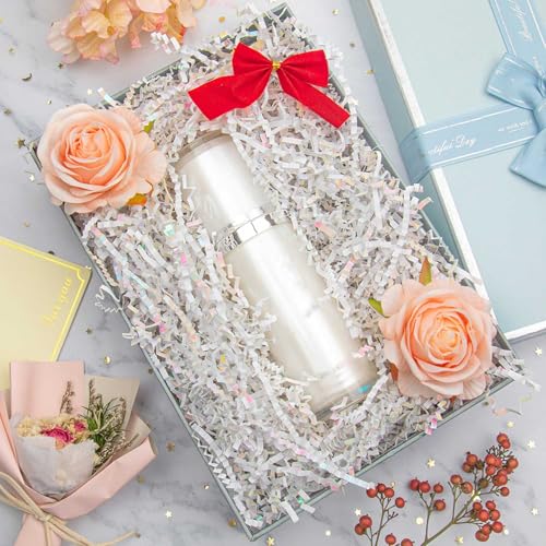 Caleihd Crinkle Cut Paper Grass Cushion Paper Streamer for Christmas Wedding Birthday Bridesmaid Engagement Craft Gift Box...