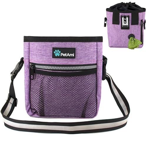 PetAmi Dog Treat Pouch, Pet Treat Pouch for Training, Dog Walking Bag Holder for Kibbles, Pet Food Toy, Dog Trainer Essent...
