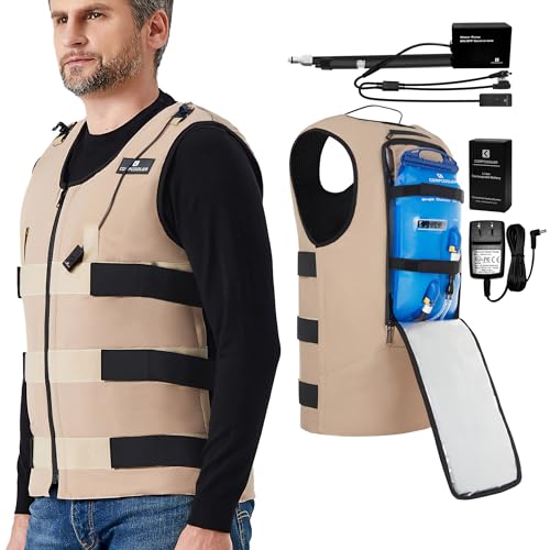 COMPCOOLER Instant Cooling Vest Backpack for Men and Women(2.5L Water Bladder Upgraded Leak-Proof Design) - Ice Water Circ...