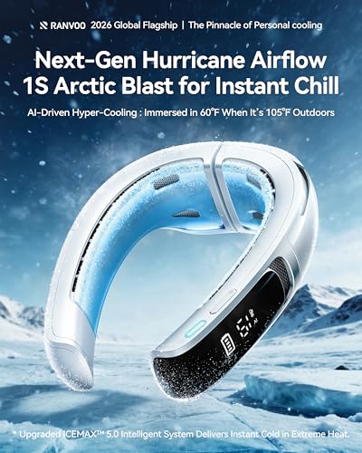 RANVOO AICE LITE MAX 2026 Real AC Cold Blast [No.1 Coolest & Most Durable] AI Neck Air Conditioner, Best Immersive Neck Co...